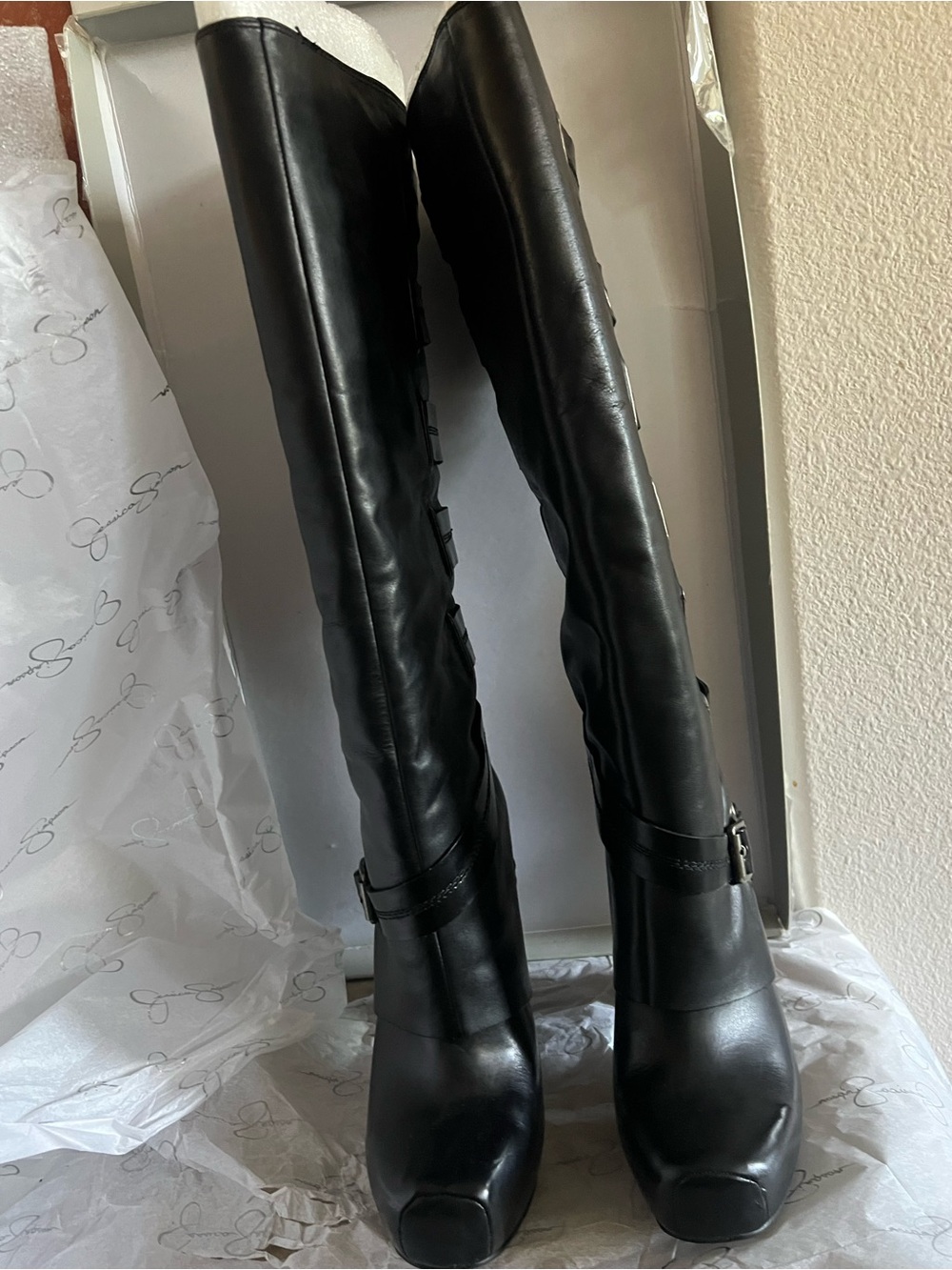 Jessica Simpson brand new black leather boots - Picture 6 of 9